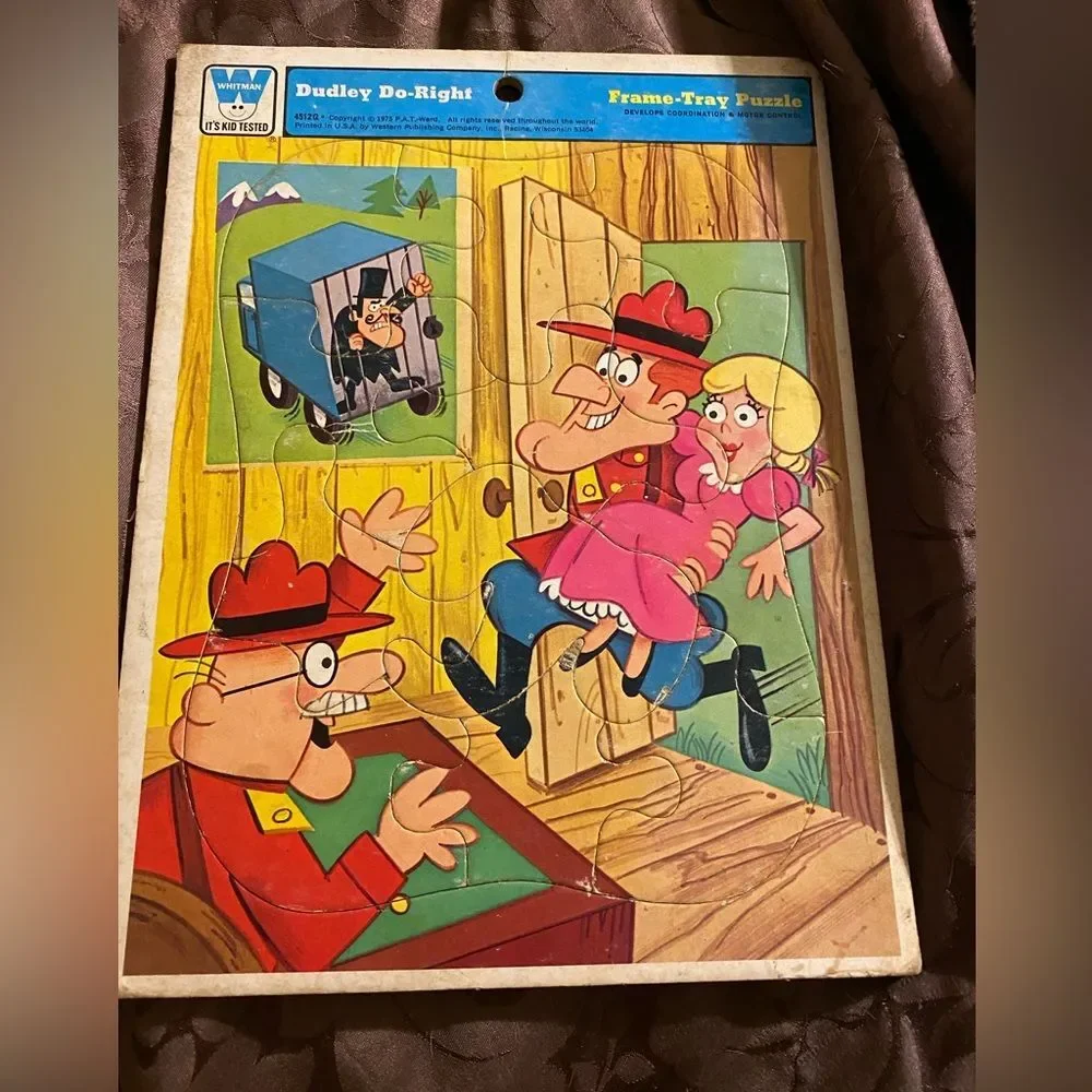 2 Vintage Puzzles, Dudley Do-Right, & Disney Mickey Mouse and Friends
